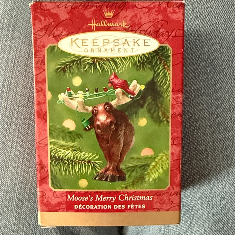 Hallmark Keepsake Ornament - Festive Moose with Green and Red Accents